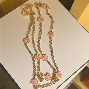 Gold and Pink Floral Chain